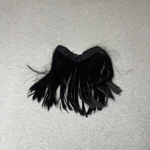 Stamped Glorious 15'' Natural Black Straight V-Shape Half Short Hair Extensions